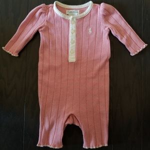 Ralph Lauren Newborn Layette- Pink Stripe